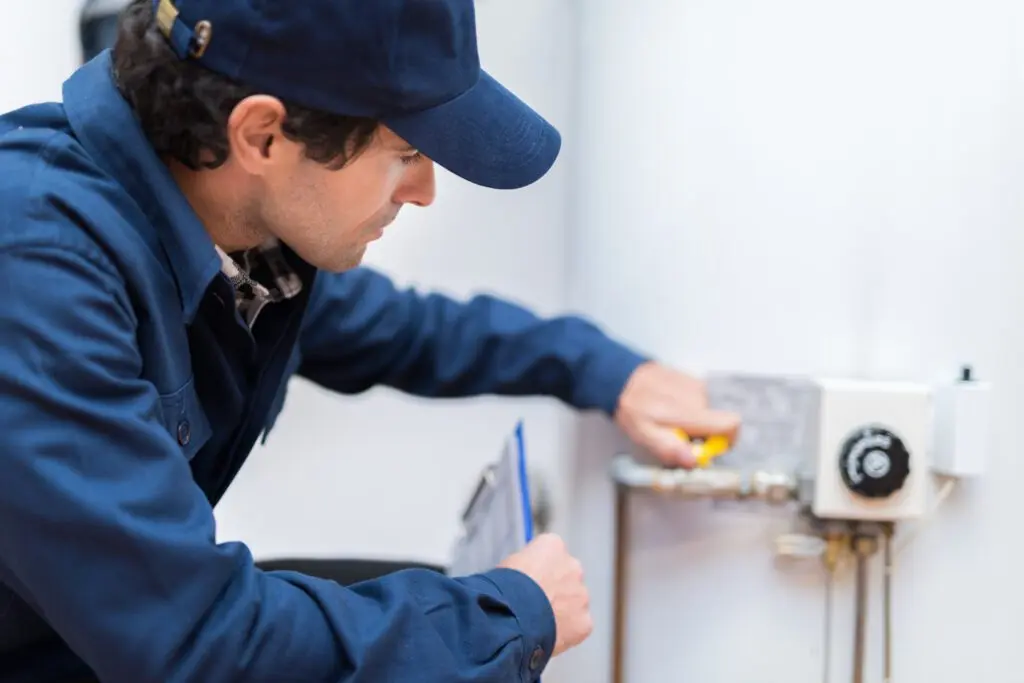 Professional water heater installation